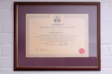 General Osteopathic Council Certificate.